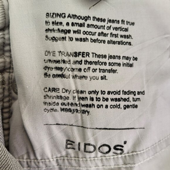 Eidos Napoli Itallian Designer Black Denim Jeans size 38 - Picture 6 of 6